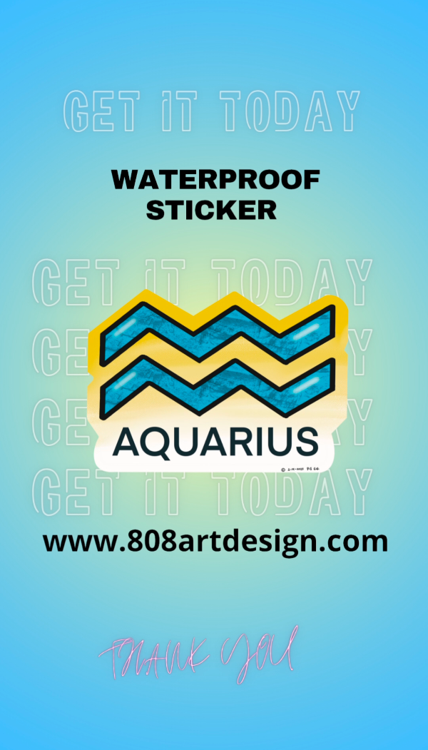 Aquarius ( waterproof sticker )