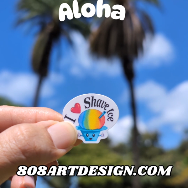 I Love Shave Ice sticker 2025
