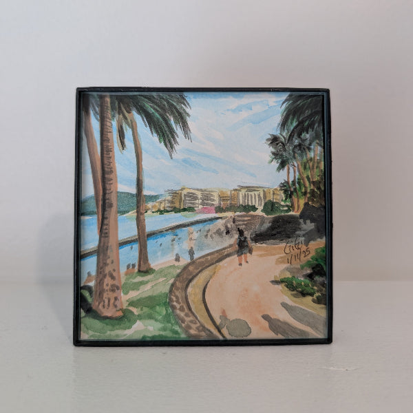 Waikiki beach original hand painted ( FREE SHIPPING )