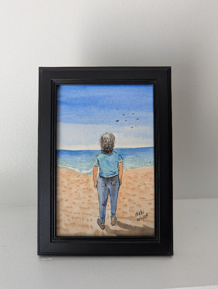 You and the view, original painting ( FREE SHIPPING )