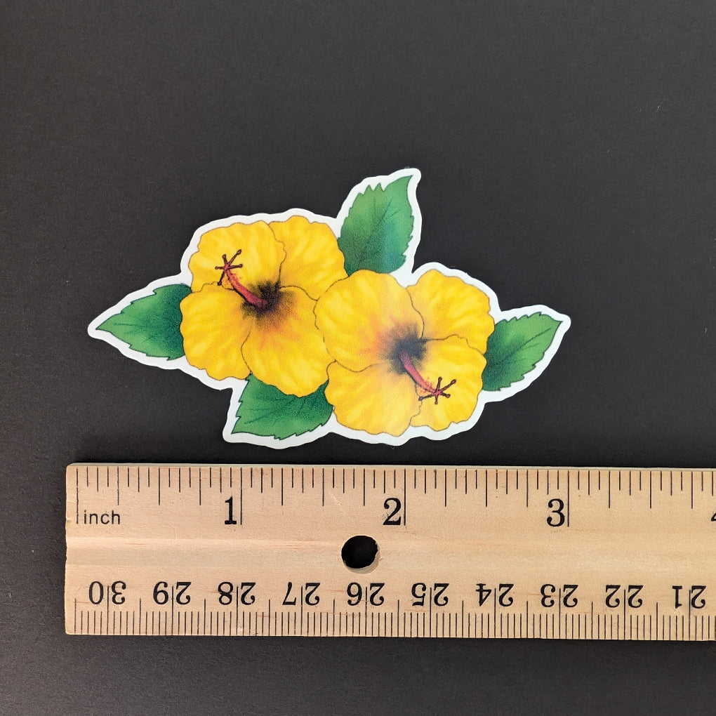 Hibiscus ( waterproof sticker )