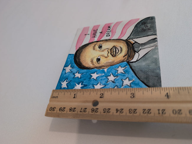 Martin Luther King Jr original 4" x 4" hand painting ( free shipping )