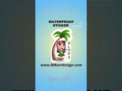 Aloha Girl Sticker 2025 – 808 Art & Design LLC
